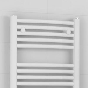 SECHE SERVIETTE ACIER 122X50 BLANC THERMAN RONDO