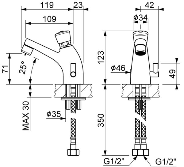 MITIGEUR LAVABO TEMPORISER 9007 MCM – Image 2