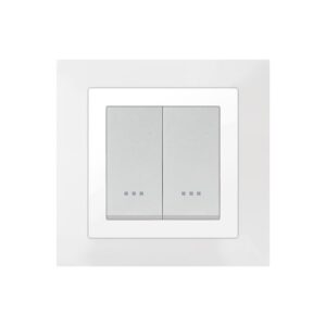 PLAQUE CARRE 7022BC 2 MODULES CHROME A ENJOLI