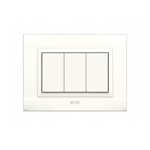 PLAQUE SOMEF NOVA 45PLN03BB 3 MODULE BLANC