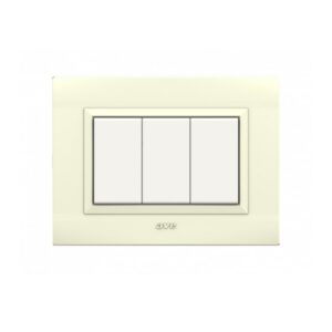 PLAQUE SOMEF NOVA 45PLN03BP 3 MODULE IVOIR
