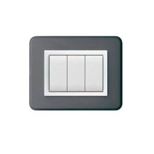 PLAQUE SOMEF GEL 44P03GRL 3 MODULE GRIS CLAIR