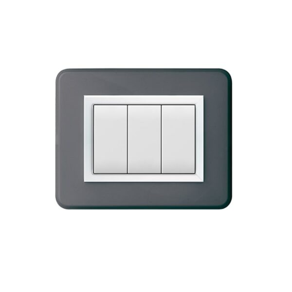 PLAQUE SOMEF GEL 44P03GRL 3 MODULE GRIS CLAIR