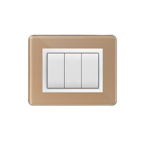 PLAQUE SOMEF GEL 44P03BEL 3 MODULE BRUN BRILLE