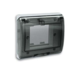 PLAQUE ETANCHE BLANC SOMEF 45SPQ02BB 2MODULE