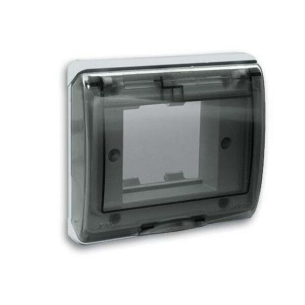 PLAQUE ETANCHE BLANC SOMEF 45SPQ02BB 2MODULE