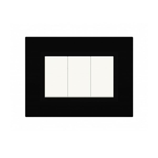 PLAQUE SOMEF NOVA 45PLN03NL 3 MODULE NOIR