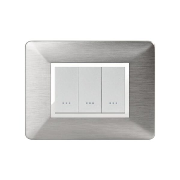 PLAQUE STIEL ALPHA 706-3T 3 MODULE TITANIUM