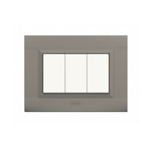 PLAQUE SOMEF NOVA 45PLN03AO 3 MODULE GRIS