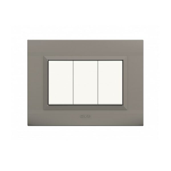 PLAQUE SOMEF NOVA 45PLN03AO 3 MODULE GRIS