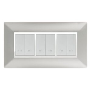 PLAQUE STIEL ALPHA 703-6S 6 MODULES SILVER