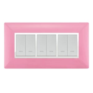 PLAQUE STIEL ALPHA 703-6RO 6 MODULES ROSE