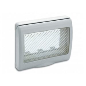 PLAQUE ETANCHE BLANC SOMEF 45S43B 3MODULES