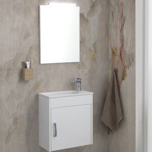 MEUBLE SALLE DE BAIN MINIMA 45CM BLANC SANIMEUBLE
