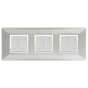 PLAQUE STIEL ALPHA 704-6S 2X3 ENJOLI CHROME SI