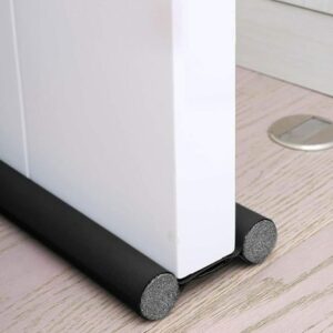 BOURRELET DE PORTE DOUBLE PLASTIQUE NOIR