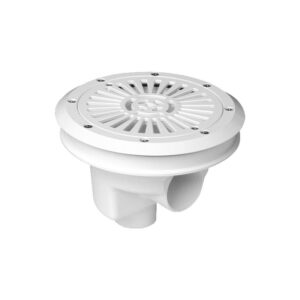 Bonde de fond ø 200 mm ronde avec grille plate