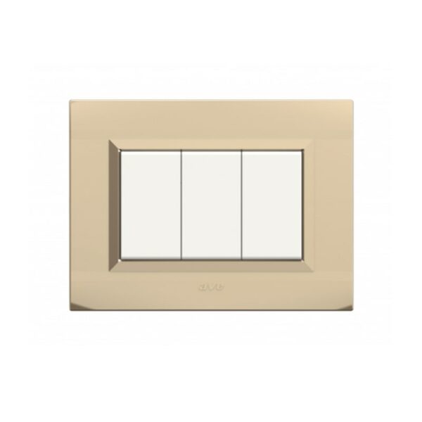 PLAQUE SOMEF NOVA 45PLN03CHO 3 MODULE CHAMPAGNE