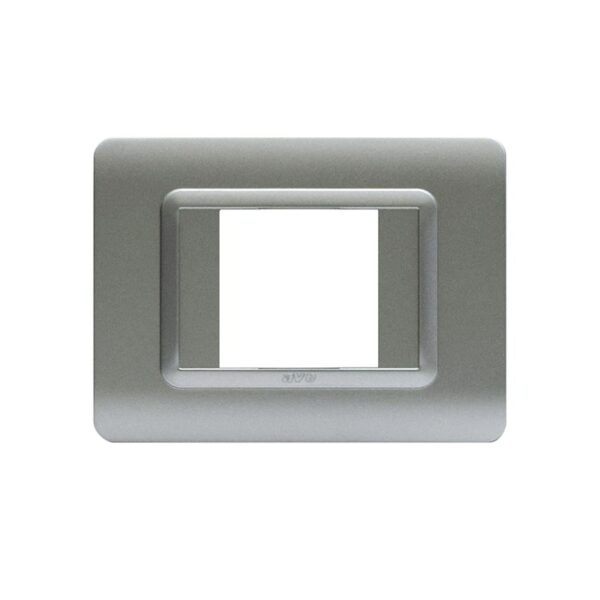 PLAQUE SOMEF 44PY02AO 2P+T GRIS SATINE