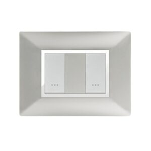 PLAQUE STIEL 703-2S 2 MODULES SILVER
