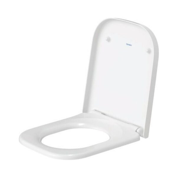 ABATTANT DURAVIT HAPPY DAY BLANC CHARNIERERES INOX