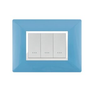 PLAQUE STIEL 703-3BP 3 TROUS BLEU PASTEL