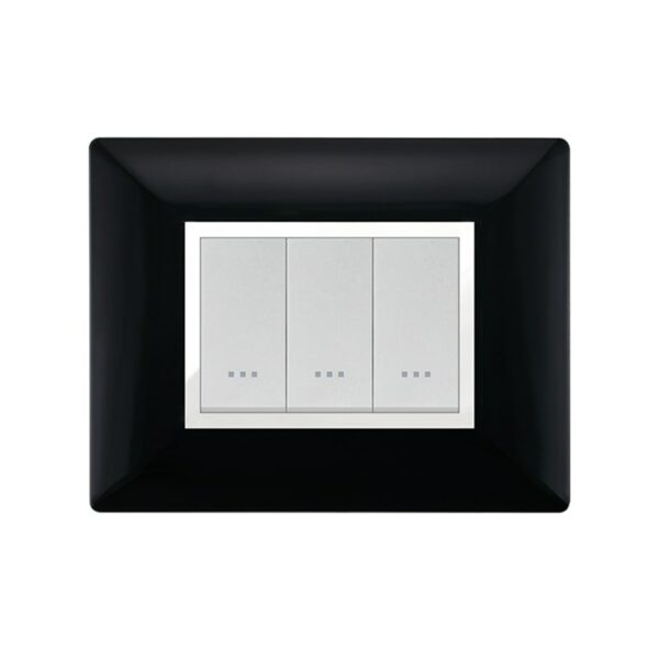PLAQUE STIEL 703-3NO 3 TROUS NOIR