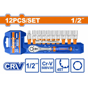 JEU 12 CLE A CLIQUET 1/2" CR-V WST2212